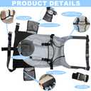 Baby Airplane Bed, Baby Travel Essentials for Flying, Toddler Airplane Seat Extender Must Haves, Plane Portable High Chair Harness Seat for Infant (Gray)