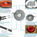 Upgraded WB30M1 WB30M2 Electric Stove Burners Replacement for GE Hotpoint Stove Element,Electric Range Burner Stove Coil for GE Stove Burner Replacement Parts,for GE Stove Top Element Burner (4 Pack)