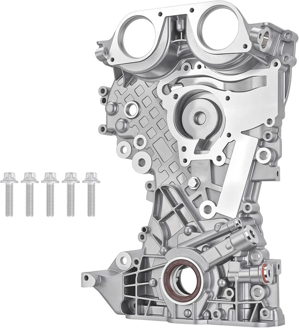 25199424 Engine Timing Cover Compatible with Chevy Sonic 2012-2017 Cruze 2011-2016 Trax 2013-2020 Buick Encore 2013-2017Timing Chain Oil Pump Cover for 1.4L Engine Replace#25195406 55581012 55595611