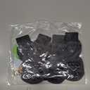 EXPAWLORER Anti-Slip Dog Socks,Dog Boots&Paw Protectors to Prevent Licking,Dog Shoes for Hot/Cold Pavement, Double Sides Non-Skid Traction Control on Hardwood Floor for Senior Dogs (Medium (4 Count), Black)