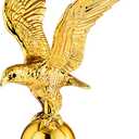 PPQ Gold Flag Pole Eagle Topper 11", Gold Ball Topper 3",1/2"-13 Threaded Screw w/Hexnut, Fits for Most Telescoping & Sectional Flagpoles(20/25/30FT)
