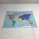 MWB World Map Wall Art Poster for Kids - Educational Map Posters for Kids includes Countries, States, Capitals & Pictures | Perfect for Classroom Decor or Home | 18" x 24" Laminated Durable Poster