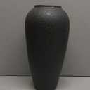 Black Matte Ceramic Dried Flower Decoration Vase, Ceramic Floor Vase Large Rustic, Hand Frosted Black Clay Jar Planter for Modern Home Centerpieces Shelves Decor Living Room Floor (Size : C-13.8x6.7i