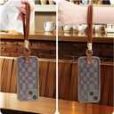 SOKAD for iPhone 13 Case, Cute Checkered Checkerboard Pattern Phone Case with Wrist Strap for Girls Women, Slim Soft Silicone Camera Protection Shockproof Case Cover, Brown