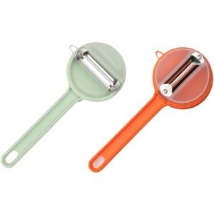 2 Pcs Peeling Knife with Storage Box  2025 New Vegetable Peeler with Container, Multi-Function Fruit & Veggie Peeling Knife with Catcher for Kids & Adults, Safe Kitchen Peeler Set