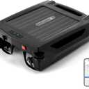 Solar Powered Robotic Pool Skimmer, Automatic Pool Surface Cleaner Robot with 24/7 Continuous Cleaning, App Control, Dual Charging, Ideal for Above Ground & In-Ground Pools (Black)