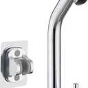 PDPBath Brass Shower Arm Diverter with Adhesive Handheld Holder for Easy Reach, Upgrade Low 3-Way Diverter with Pause Setting, G1/2 Universal Connection - Chrome