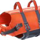 Outward Hound Granby Splash Dog Life Jacket, High-Buoyancy Dog Life Vest for Swimming, Boating, and Water Safety, Medium, Orange (Medium (Chest Girth: 21"-27"))