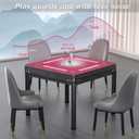 2F22E Mahjong Mat, Noise Reduction Non-Slip Mahjong Mat for Table, 32.4 * 32.4 Inch Mahjong Table Mat for Poker, Board Games Table Mat, Card Games, Tile Games, Dominoes (Pink)