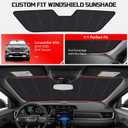Windshield Sun Shade Custom Fit for GMC Terrain 2018-2025, Accordion Folding Thick Window Sunshade Block Heat 99% UV Rays Sun Visor Keep Cooler Car Accessories