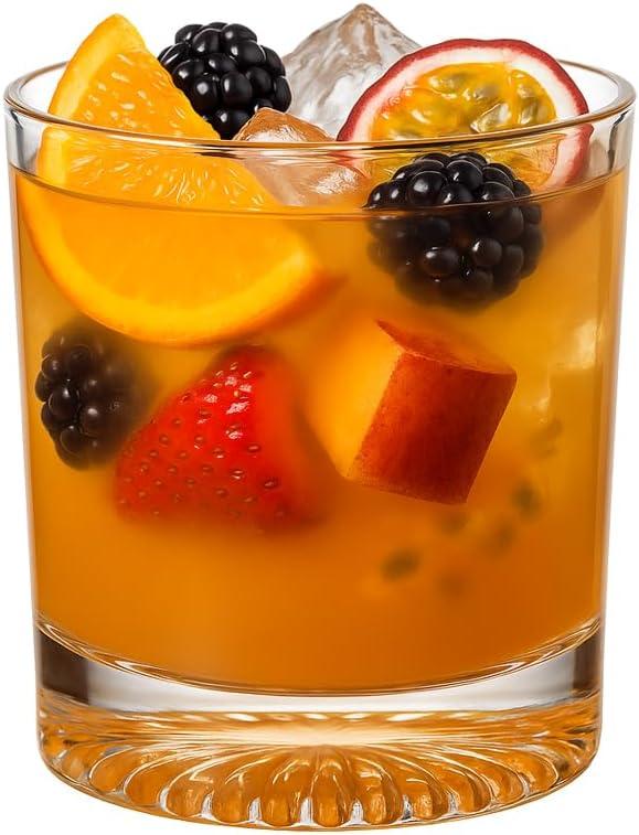 6 2/3 oz Old Fashioned Whiskey Glasses Set, Set of 6 Heavy Base Rocks Glasses for Cocktails, Cognac, Bourbon, Bar Drinking Glass |Dishwasher Safe