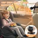Zacro 1080P Baby Car Mirror Camera for Rear Facing Seat, USB/Type-C Port 4.3" Backseat Headrest Carseat Camera Monitor with HD Night Vision for Baby Safety in Car, 150 Wide View Angle, 360 Rotatable