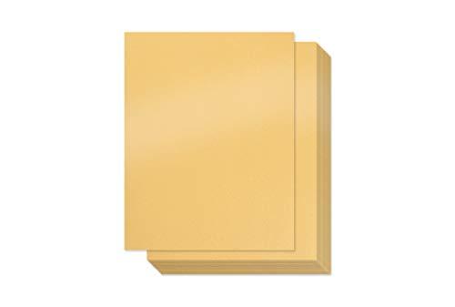 Gold Shimmer Paper - 100-Pack Metallic Cardstock Paper, 92 lb Cover, Double Sided, Printer Friendly - Perfect for Weddings, Birthdays, Craft Use, Letter Size Sheets, 8.5 x 11 Inches