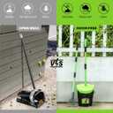 MXF Pooper Scooper Swivel Bin & Rake Kit with 100 Waste Bags, 36.6" Long Handle Dog Poop Scooper with Bag Attachment for Large Medium Small Dogs, Poop Scooper for Lawn Yard Dog Kennel