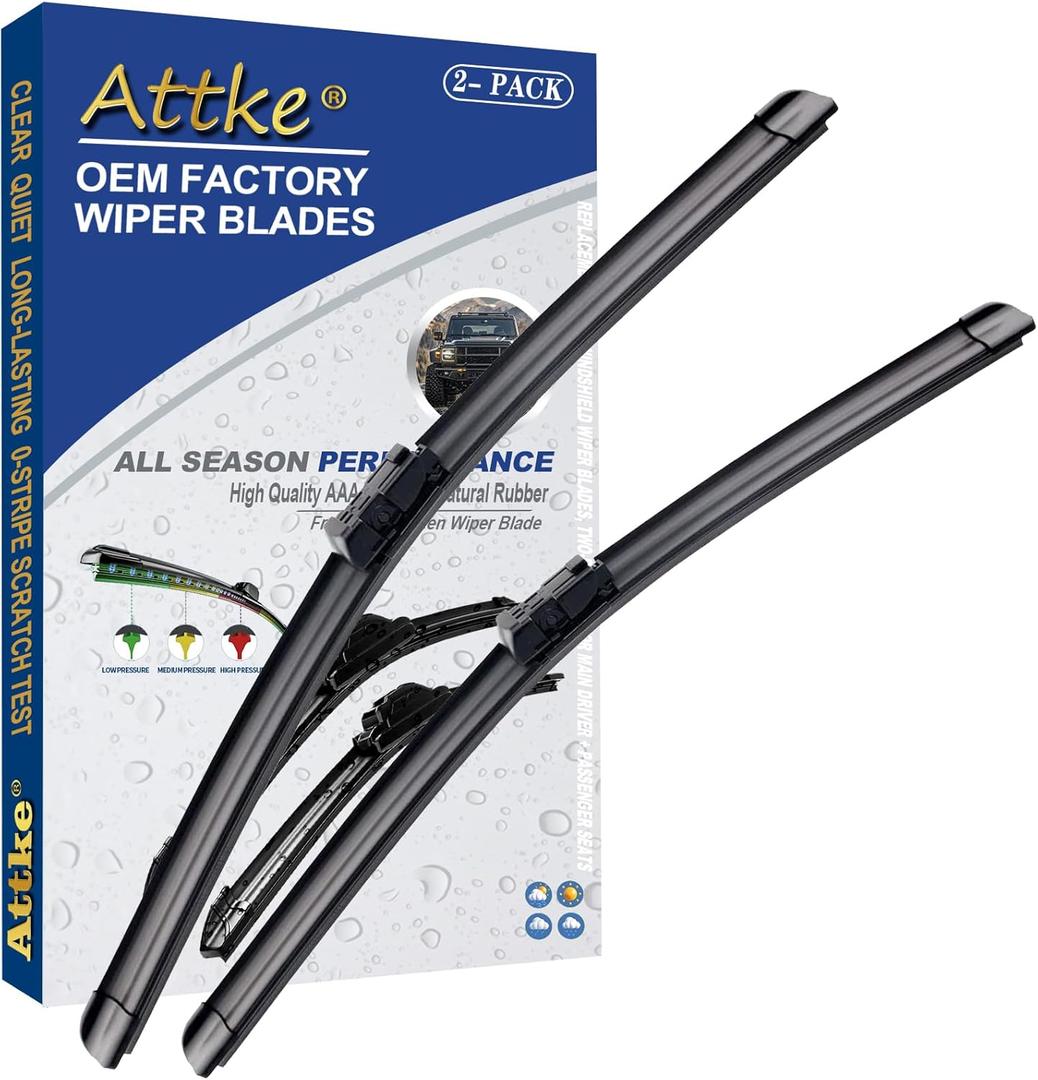 ATTKE 26" + 24" OEM Quality Front Windscreen Wiper Blades for Mercedes-Benz Sprinter 1500 2500 3500 2019 2020 2021 2022 2023 (Set of 2) Without Spray Hose