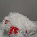 2pcs x 66ft Christmas Tinsel Garland with 40 Pcs Red Bows for Christmas Tree Birthday Party New Year Holiday Wedding Party Decoration(White)