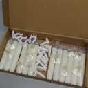 Homemory 12PCS Christmas LED Window Candles with 6h Timer, 2X Brighter Flameless Taper Candle with Suction Cups Battery Operated for Window, Flickering Candlesticks for Christmas Home Wedding Decor