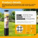 24in x 10ft Black Hardware Cloth 1/8 inch 27Ga PVC Coated Wire Mesh Vinyl Coated Galvanized Wire Mesh Screen Roll, Welded Metal Chicken Wire Fencing, for Garden Plant Fencing Bee Screen