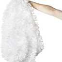 33Ft White Christmas Tinsel Garland,Shiny Metallic Tinsel Twist Hanging Garland for Xmas Tree Wedding Home and Party Decoration