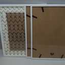 16x20inch Picture Frame Solid Wood Wall Mounting Certificate Poster Photo Frame with MAT Display Pictures 12x16in (White, 3)