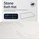 ZIKIBL Stone Bath Mat Diatomaceous Earth Shower Mat Super Absorbent Non-Slip Diatomite Stone Bath Mats for Bathroom Floor Quick-Drying Natural Easy to Clean24 * 16''