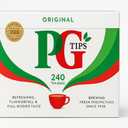 PG Tips Black Tea Original Tea Bags 240 Count (2 PACK), BBD  09/2027