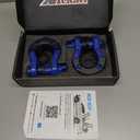 Nilight 2 Pack 3/4" Mega D-Ring Shackle with 7/8" Screw Pin 68,000LBS Break Strength, Heavy Duty Off Road Recovery Shackle for Use with Tow Strap, Winch, Off-Road Jeep Truck Vehicle, Blue