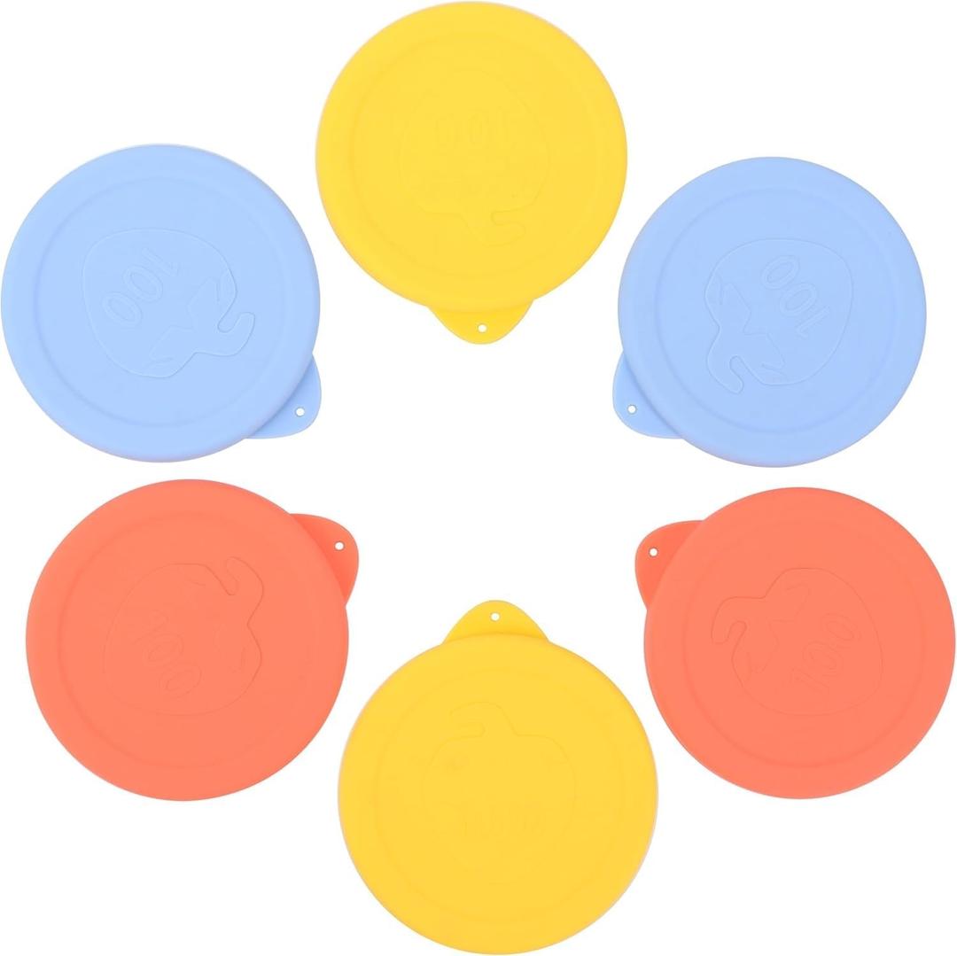 100mm Silicone Lid For Weck 743|745(1 Liter)|738|739|740|741|742|744|748|974 Glass Jars, 6 Pack Purekra Keep-Fresh Silicone Covers, Food Grade, Durable, Reusable, Microwave & Dishwasher Safe