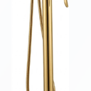 Stand Alone Tub Freestanding Free Stand Bathtub Faucets Filler, Bath Faucet Fixtures Combo with Sprayer, Unique Tub Fillers Freestanding (Gold)
