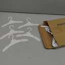 Soulchen 50 Pcs Doll Clothes Hangers for 18 Inch Dolls, White Plastic Clothes Hangers with Non-Slip Clips, Space-Saving Wardrobe Accessories for Gown Dress Outfit