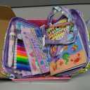 D-FantiX Mermaid Art Supplies Scented Washable Markers for Kids Ages 4-8, 63Pcs Arts and Crafts Kits with Convertible Bag, Travel Activity Drawing Stuff Coloring Set, Gift for 4-6-8-12 Year Old Girls