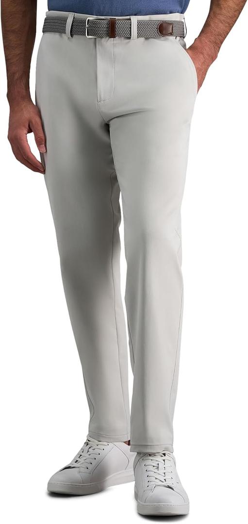 Haggar Men's Sport Travel Performance Stretch Straight Fit Casual Pant (32W x 30L)