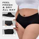 Bambody Bamboo Viscose Absorbent Period Panties, Period Underwear for Women and Teens - All-Day Long - Overnight Protection (M)