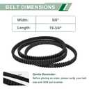 M150717 M141558 Timing Belt of Lawn Mower Inch 5/8 x 78 3/4 Compatible with John Dee re LT180 LT170 LT160 LT155 LT133 LT166 X324 with 42" Deck
