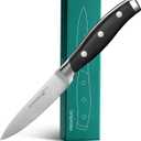 linoroso Paring Knife 3.5 inch Small Kitchen Knife with Elegant Gift Box, Sharp Forged German Carbon Stainless Steel Fruit Knife, Full Tang, Ergonomic Handle-Classic Series