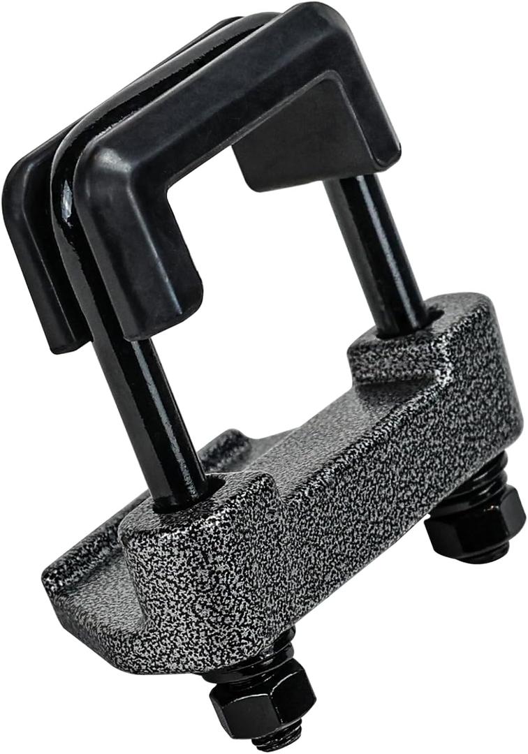 DBXB-RV Hitch Tightener Anti-Rattle Clamp for 2" Trailer Hitches, Heavy Duty Hitch Stabilizer to Reduce Movement & Noise, Textured Surface with Black and Gray Powder Coated, Rubber Insulator.