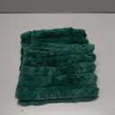 GriNeed Pack of 2 Christmas Green Pillow Covers 18x18 Inch Decorative Faux Fur Emerald Throw Pillow Cover, Soft Lumbar Plush Pillowcases for Couch Sofa Bed Living Room, Fluffy Cute Home Boho Decor