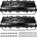 Aluminum Engine Valve Covers Kit Compatible with Jeep Dodge Chrysler | Compatible with 2006-2021 Jeep Grand Cherokee Wrangler Dodge Charger Durango Ram Chrysler 300 Aspen 1500 2500 5.7L 6.4L V8