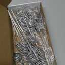 Suncalla 12 Pcs Silver Christmas Glitter Curly Tree Picks and Sprays for Tree 11.81" Artificial Glitter Stem Pick and Twigs Decorations Xmas Vase Filler Ornaments Topper Branch for DIY Wreath