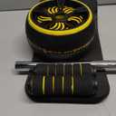 Ab Roller Wheel - Ab Wheel Roller & Knee Mat - Rueda Para Abdominales - Abdominal Wheel - Abs Roller for Men & Women - Home Gym Equipment (Black & Gold)