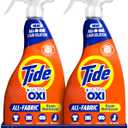 Tide Laundry Stain Remover Spray with Oxi, Stain Remover for Clothes, Carpet, Upholstery, Pet Bedding, & More, Stain Treater Spray for Tough Stains from Wine, Coffee, Grease, 21.5 Fl Oz (Pack of 3)