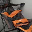 apollo walker Camping Chairs for Adults - 6 Legged Beach Chair with Foot Rest, Breathable Mesh, Adjustable 90 - 135 Reclining Lounge Chair Outdoor, Folding Chairs for Outside with Detachable Pillow (Regular, Orange)