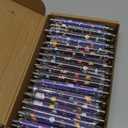 48 Pcs Space Ink Pens Astronaut Pens Bulk Galaxy Retractable Ballpoint Pens Starry Sky Gel Pens Smooth Writing Pen for Solar System Planets Party Favors School Classroom Office Supplies