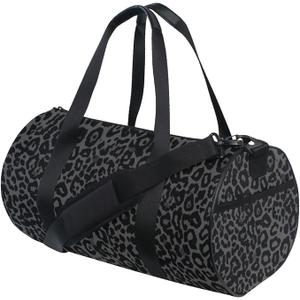 ALAZA Dark Gray Leopard Cheetah Print Sports Gym bag Gym duffle bag Duffle Bag Sport bag for Men Women Durable Handle Luggage Bag(227vb0b) OneSize