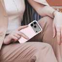 Compatible with iPhone 17 Pro Case [8 ft Drop Tested] Compatible with MagSafe - Cute Pink Stripes Lines Mag Series Cases for Women Girls