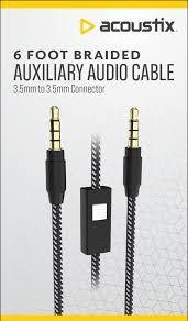 Acoustix 6 Foot Braided Auxiliary Audio Cable