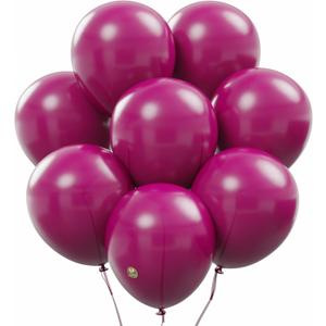 AFTERLOON Biodegradable Balloons Magenta 12 Inch 100 Pack, Matte Color Thickened Extra Strong Latex Helium Float, for Baby Shower Gender Reveal Garland Arch Wedding Birthday Party Decorations