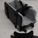 Center Console Dog Car Seat for Small Dogs, Soft Plush Car Bag for Dogs, Leather Portable Pet Cars Booster Seats, Convertible Handbag or Shoulder Bag with Cool Heat Pad, Support Pet Up to 12lbs