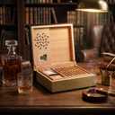 L26L Book Cigar Humidor for 80 Cigars Decorative Book Style Humidor Box Spanish Cedar Lining, Piano Lacquer Finish, Digital Hygrometer, Magnetic Seal Gift for Cigar Aficionados, Black | Book Style Design, Cedar Lining, Piano Lacquer, Digital Hygrometer, Magnetic Seal, For Cigar Aficionados, 80 Cigars