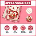 2 x XCHI Plaid Roses Flowers Love Hearts Cardinal Valentine's Day Table Runner Table Decoration for Party Home Kitchen Dining Holiday Decor 13x60 Inch